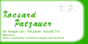 kocsard patzauer business card